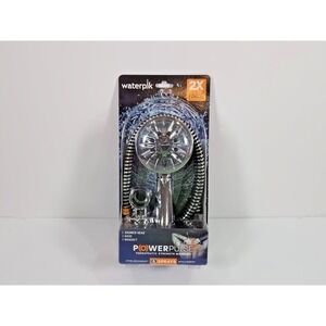Waterpik Powerpulse Adjustable Shower Head  6 Sprays Chrome Finish 2X Massage